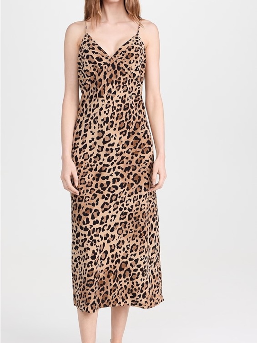 AYR 100% Silk Leopard Print Heck Yes Slip Dress